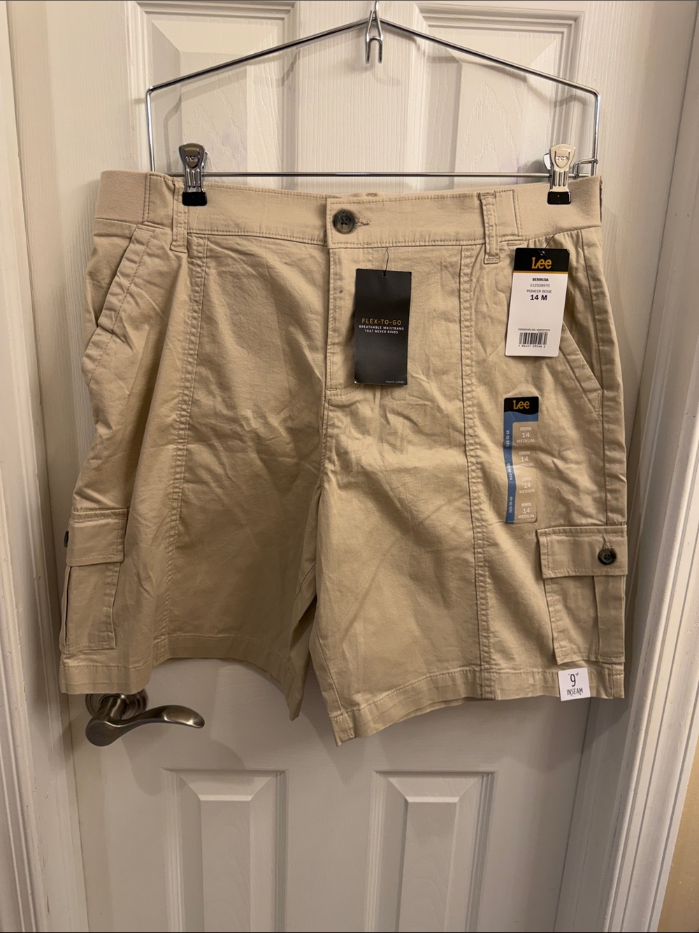 Lee Beige/Tan Cargo Bermuda Shorts